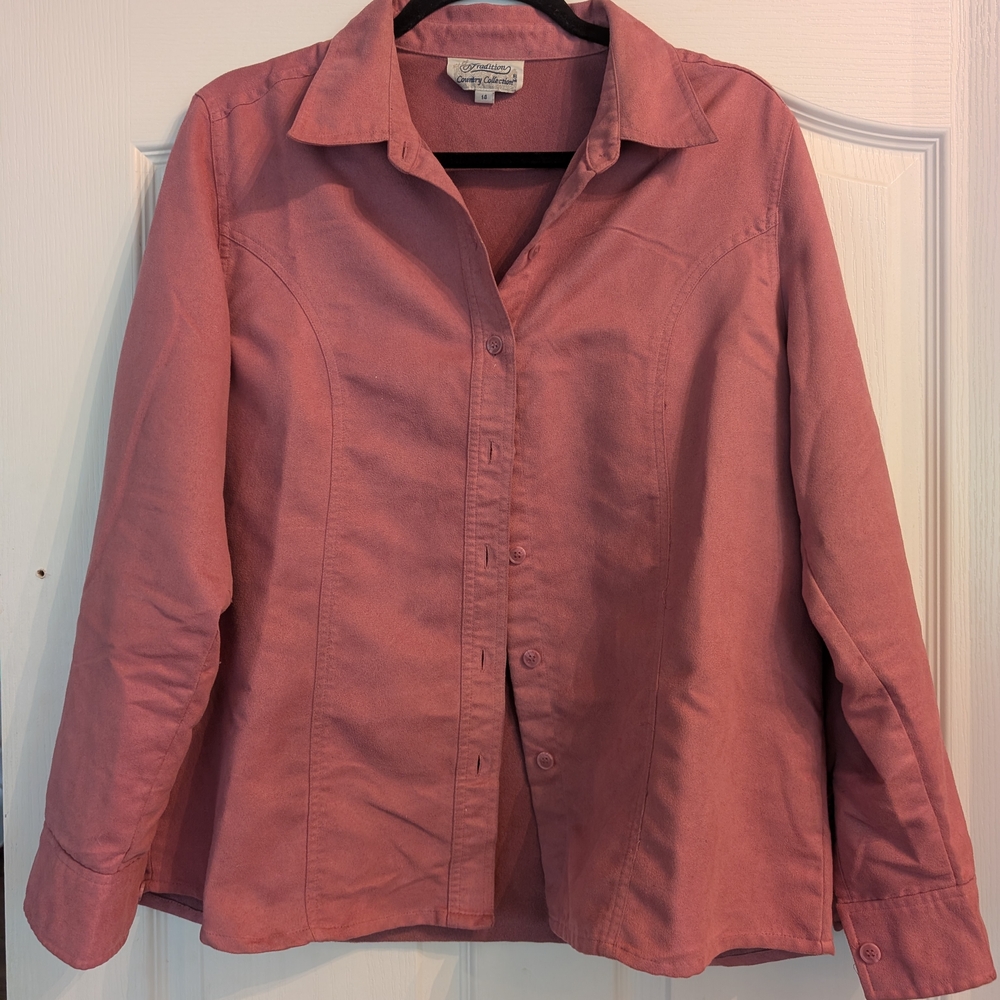 Coldwater Creek Rose Button-Up Blouse
